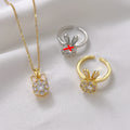 Sparkling Zircon Bunny Jewelry Collection