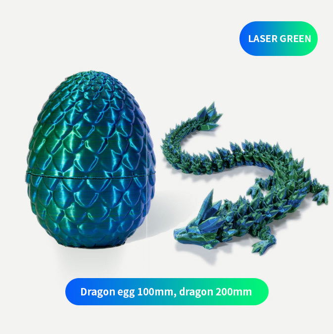 3 Printed Dragon  3D Egg set ,red, orange, purple