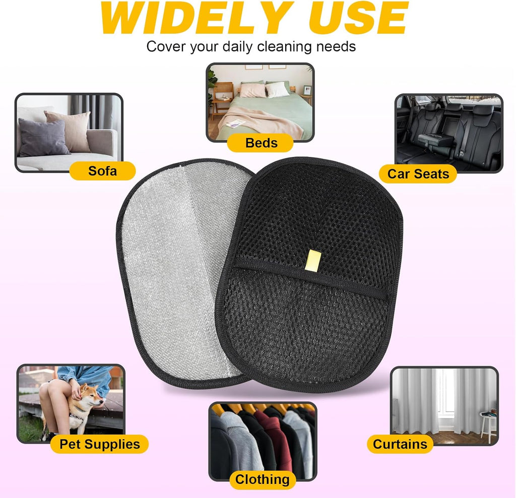Pet Hair Removal Gloves Reusable with Powerful Electrostatic Technology for Efficient Pet Hair Removal