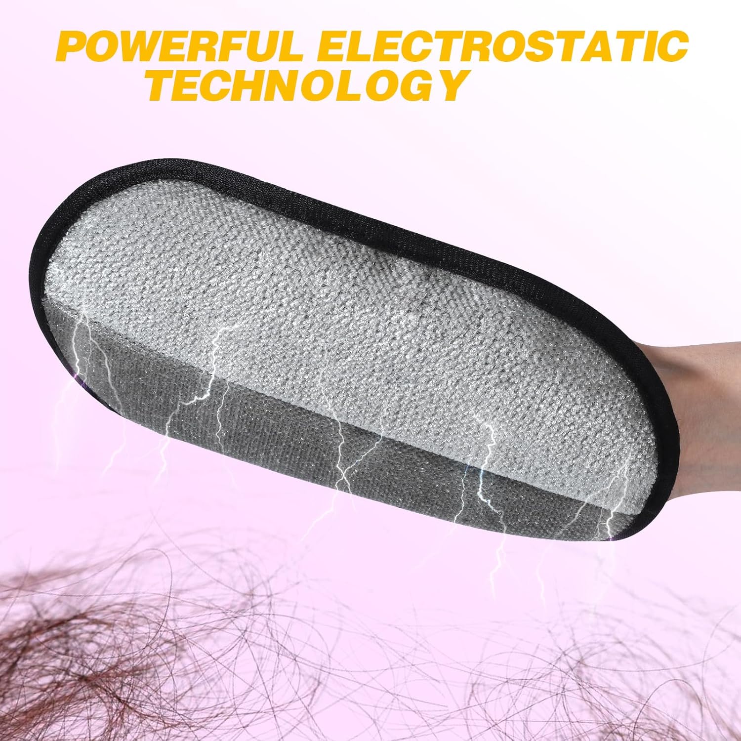 Pet Hair Removal Gloves Reusable with Powerful Electrostatic Technology for Efficient Pet Hair Removal