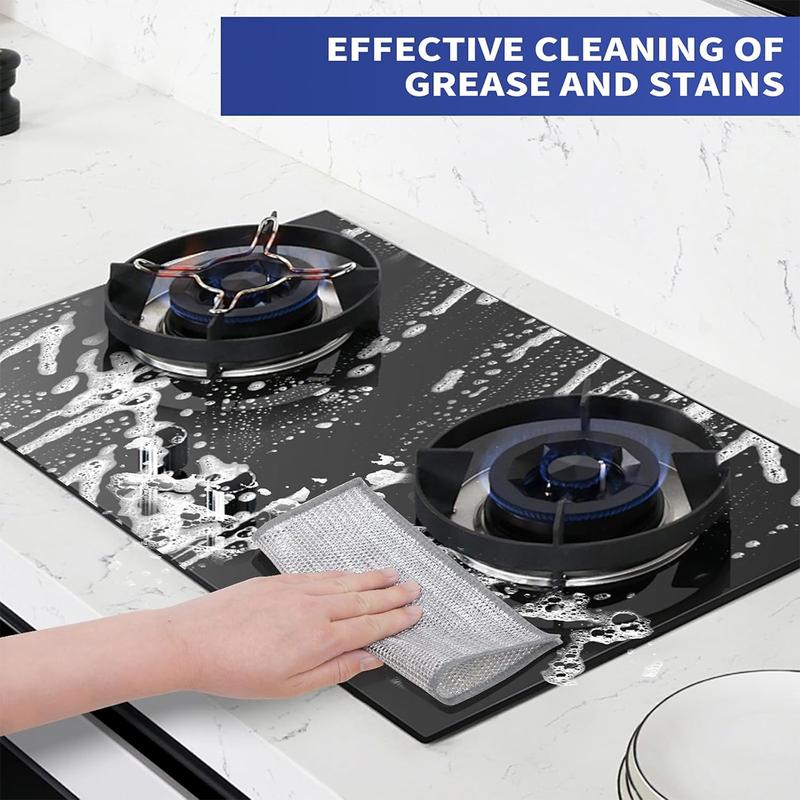 Microfiber dishwashing cloths 40 Counts Single Layer Non-Scratch Wire Dishcloths for Wet & Dry Use Gentle Cleaning Material Efficient Design