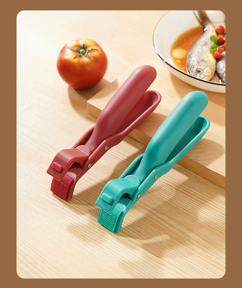 2 PCS Multi-Functional Anti-Scald Bowl Clip Hot Dish Plate Gripper Clips Tongs
