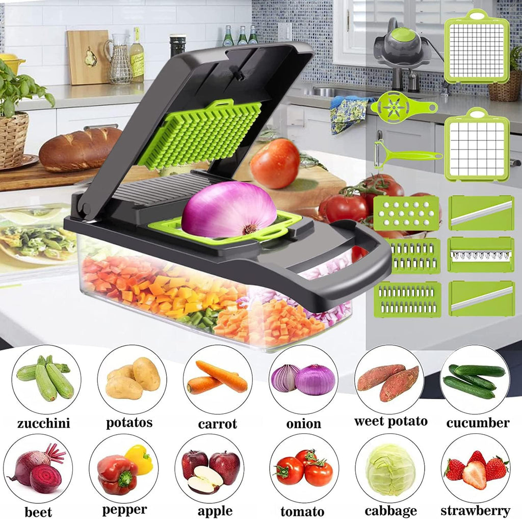 Manual Vegetable Chopper 15 in 1 Multifunctional Set