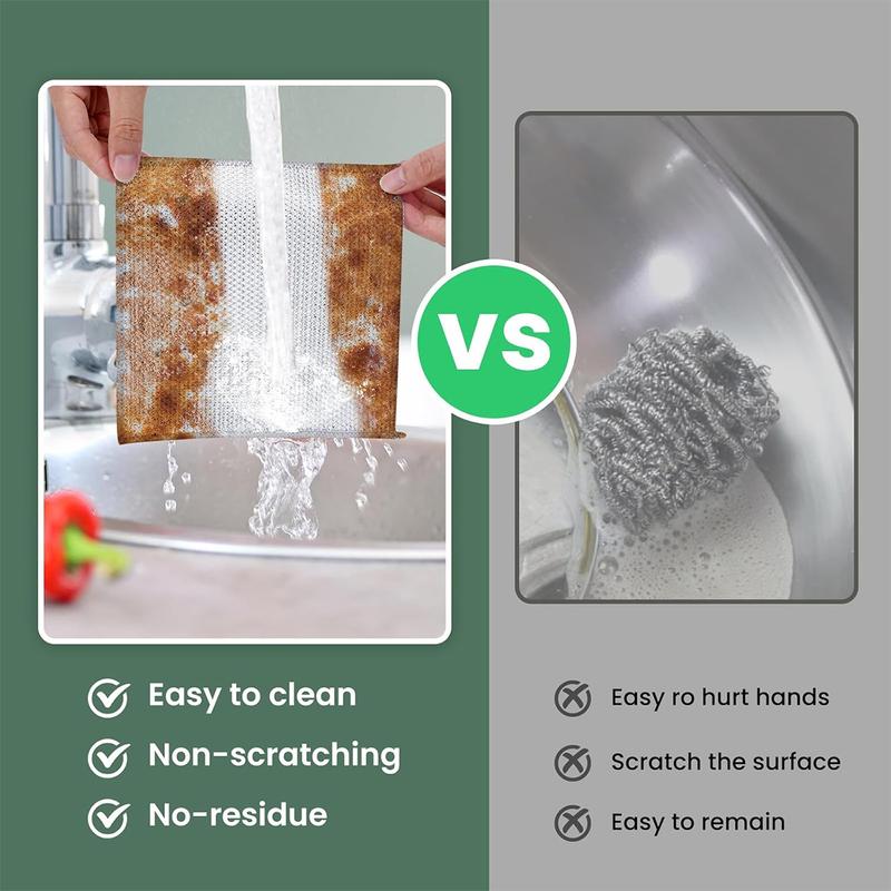 Microfiber dishwashing cloths 40 Counts Single Layer Non-Scratch Wire Dishcloths for Wet & Dry Use Gentle Cleaning Material Efficient Design