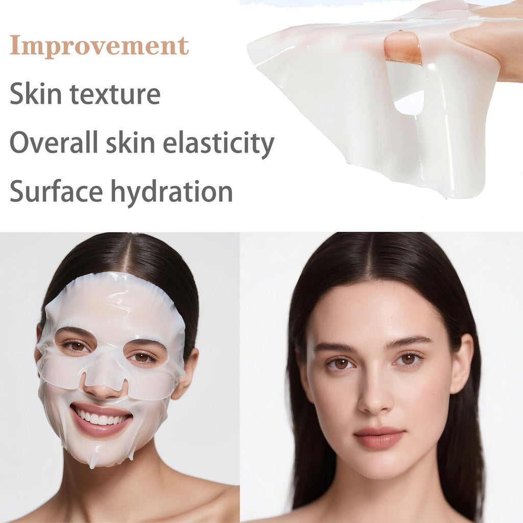 4Mask ,Deep Collagen Overnight Mask -Bio-collagen Real Deep Face Mask, Korean Skin Care, Facial Hydrogel Sheet Moisturizing Masks Collagen for Glass Skin, Elasticity, Firming, and M