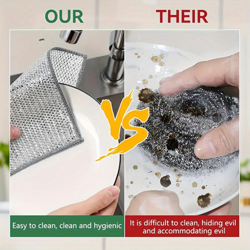 Microfiber dishwashing cloths 40 Counts Single Layer Non-Scratch Wire Dishcloths for Wet & Dry Use Gentle Cleaning Material Efficient Design