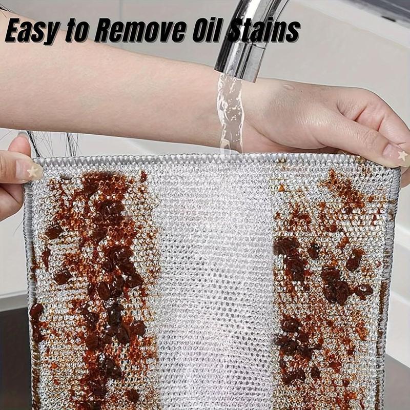 Microfiber dishwashing cloths 40 Counts Single Layer Non-Scratch Wire Dishcloths for Wet & Dry Use Gentle Cleaning Material Efficient Design