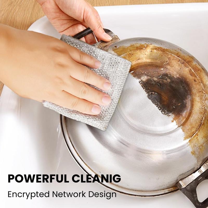 Microfiber dishwashing cloths 40 Counts Single Layer Non-Scratch Wire Dishcloths for Wet & Dry Use Gentle Cleaning Material Efficient Design