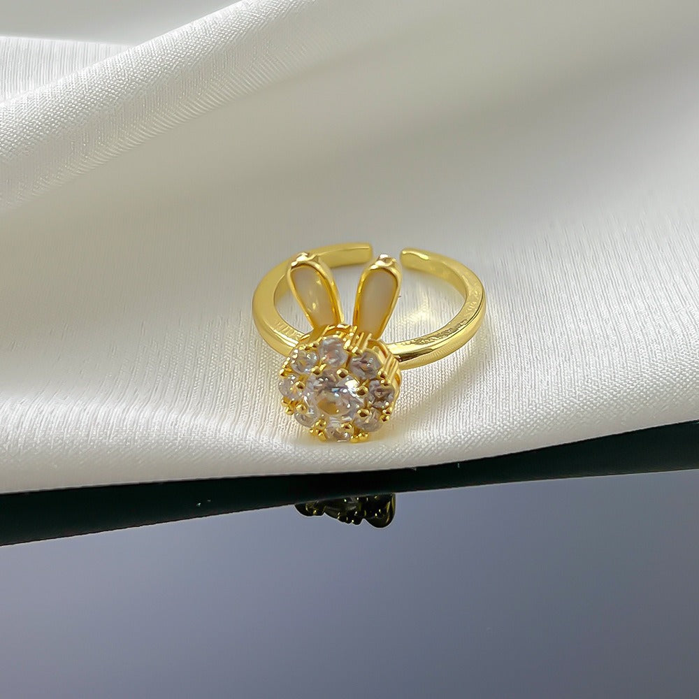 Sparkling Zircon Bunny Jewelry Collection
