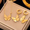 Monarch Butterfly Necklace & Earrings Set