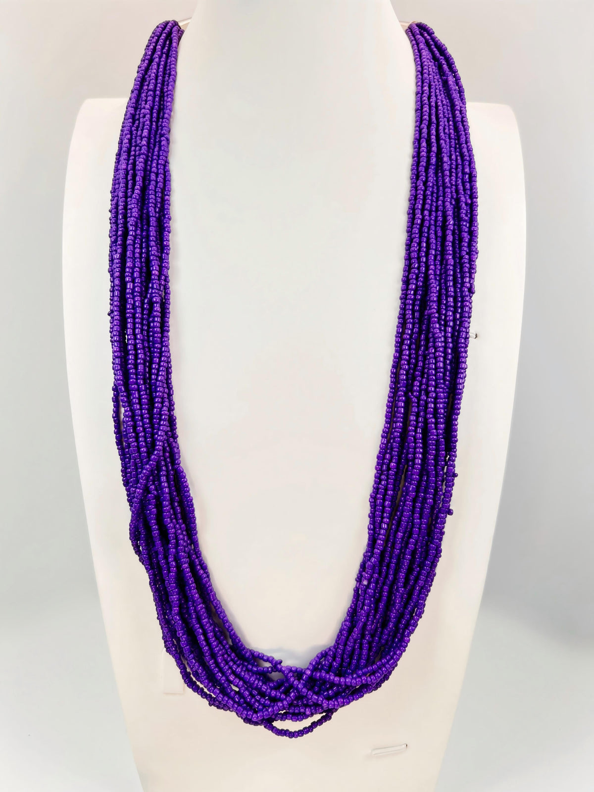 Bohemian handmade bead necklace , chaquiron necklace  handmade crafts color indigo ,crimson,bronze