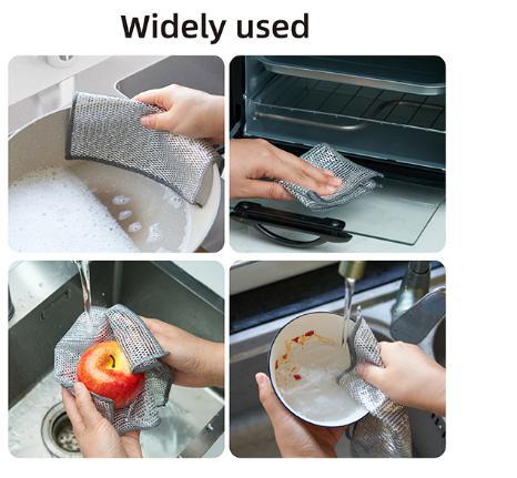 Microfiber dishwashing cloths 40 Counts Single Layer Non-Scratch Wire Dishcloths for Wet & Dry Use Gentle Cleaning Material Efficient Design
