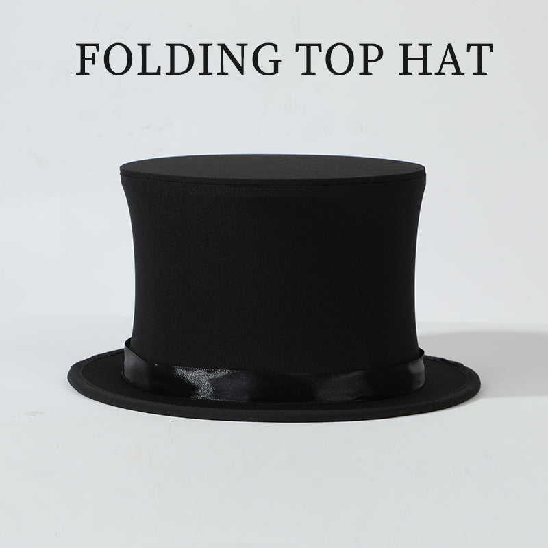 Spring Wizard's Tall Hat for Cosplay Party Knight Costume Hippies Adult Carnival Party Accessories Black Satin Finish