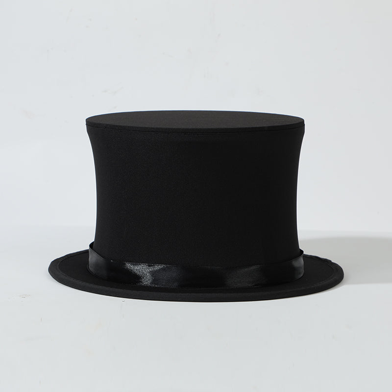 Spring Wizard's Tall Hat for Cosplay Party Knight Costume Hippies Adult Carnival Party Accessories Black Satin Finish