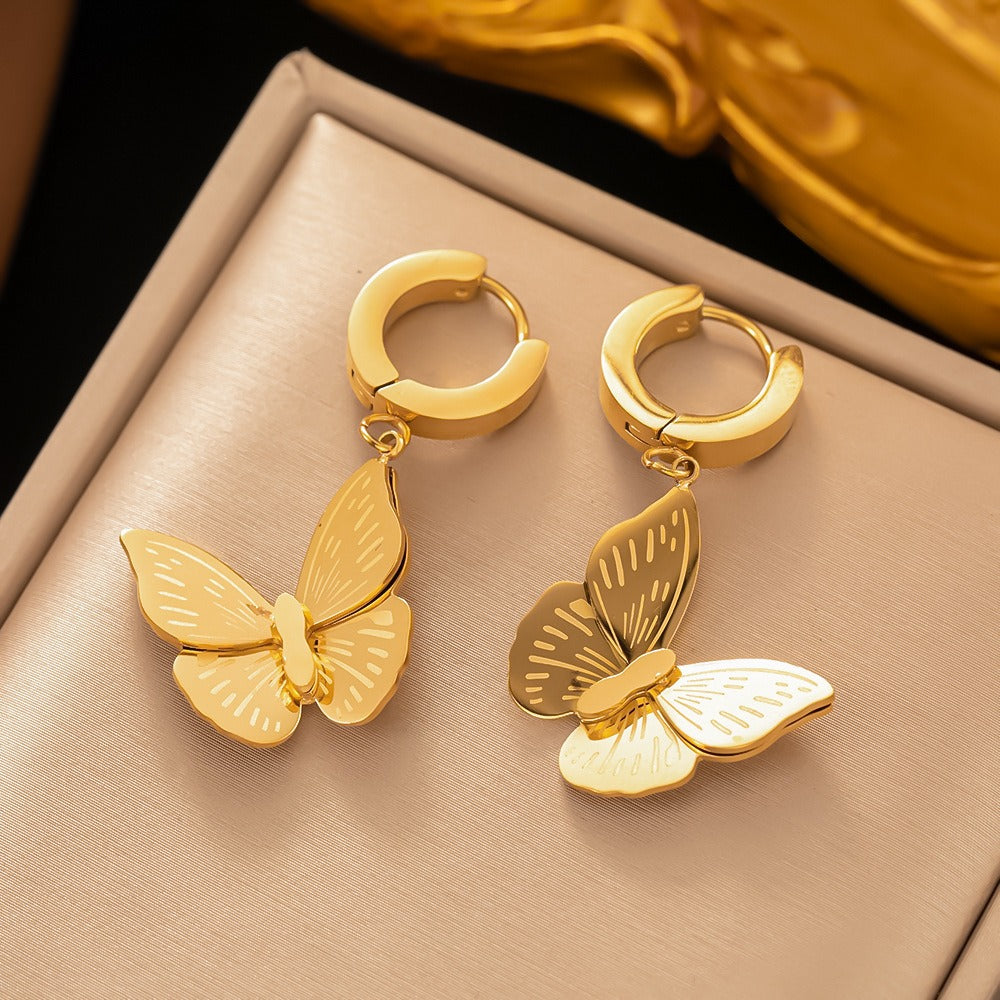 Monarch Butterfly Necklace & Earrings Set