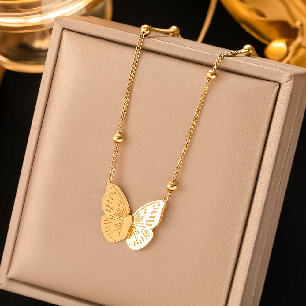 Monarch Butterfly Necklace & Earrings Set