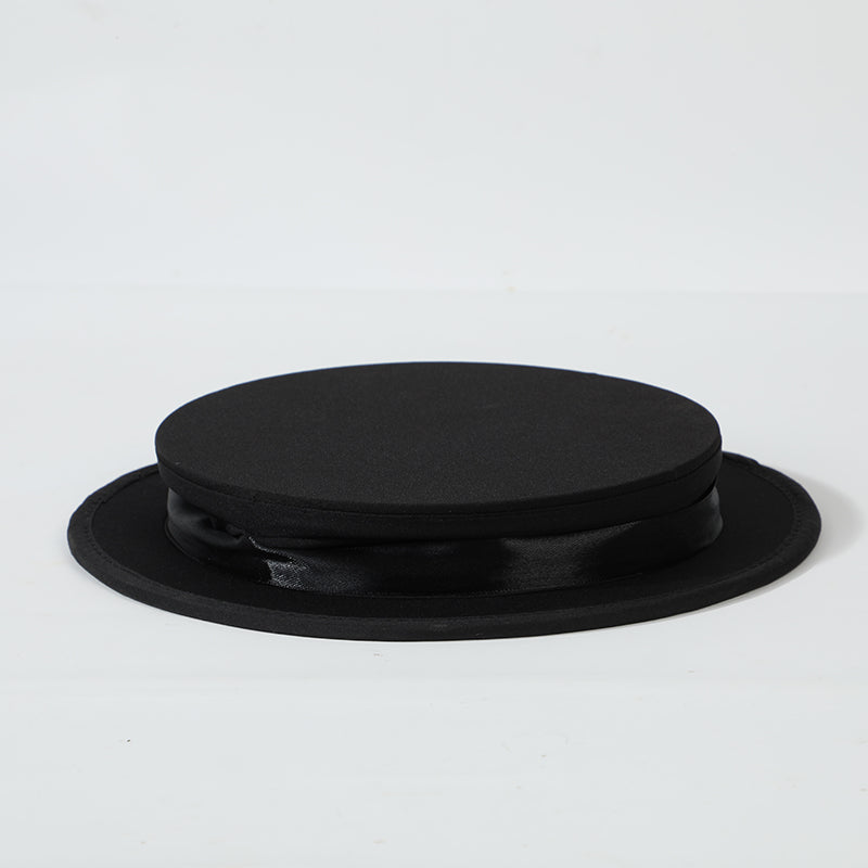 Spring Wizard's Tall Hat for Cosplay Party Knight Costume Hippies Adult Carnival Party Accessories Black Satin Finish