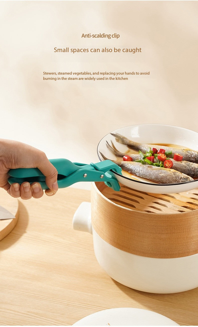 2 PCS Multi-Functional Anti-Scald Bowl Clip Hot Dish Plate Gripper Clips Tongs