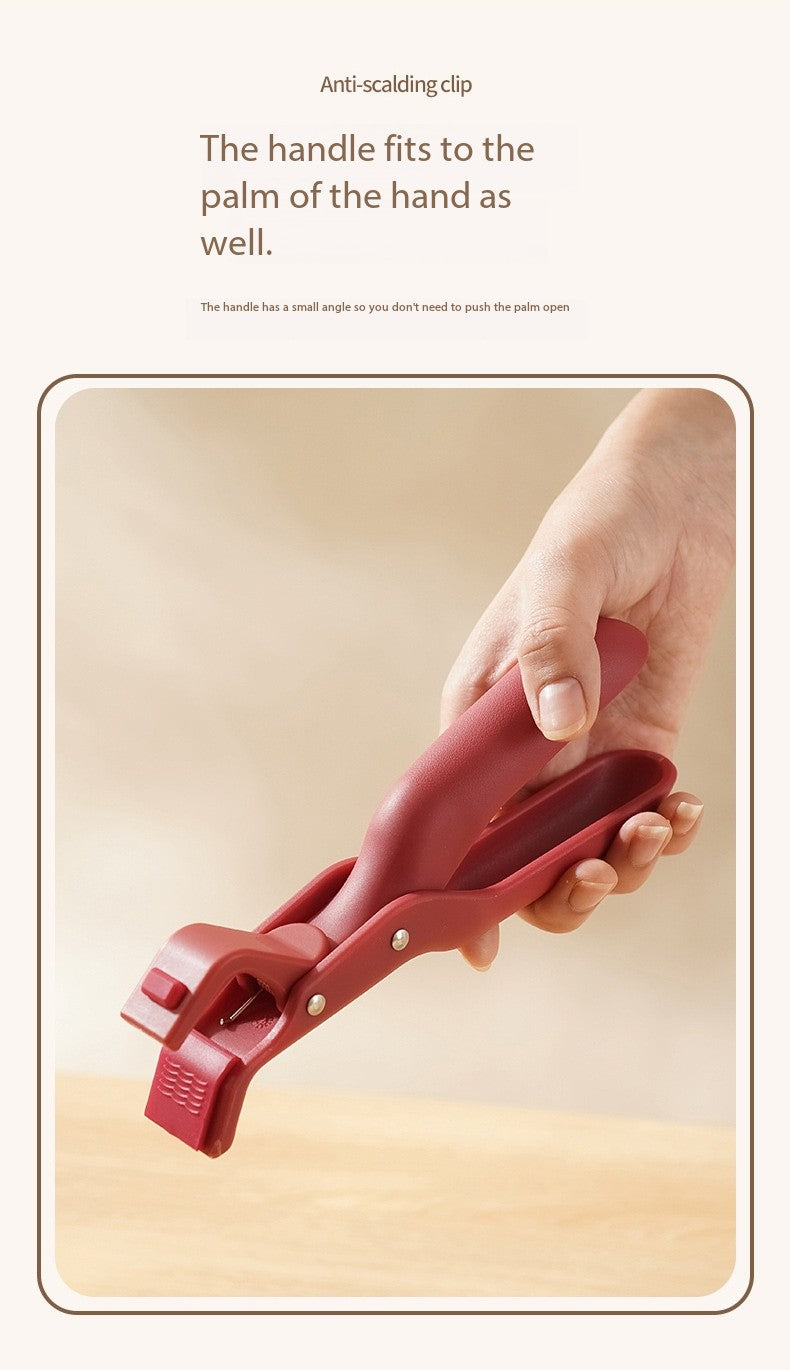 2 PCS Multi-Functional Anti-Scald Bowl Clip Hot Dish Plate Gripper Clips Tongs
