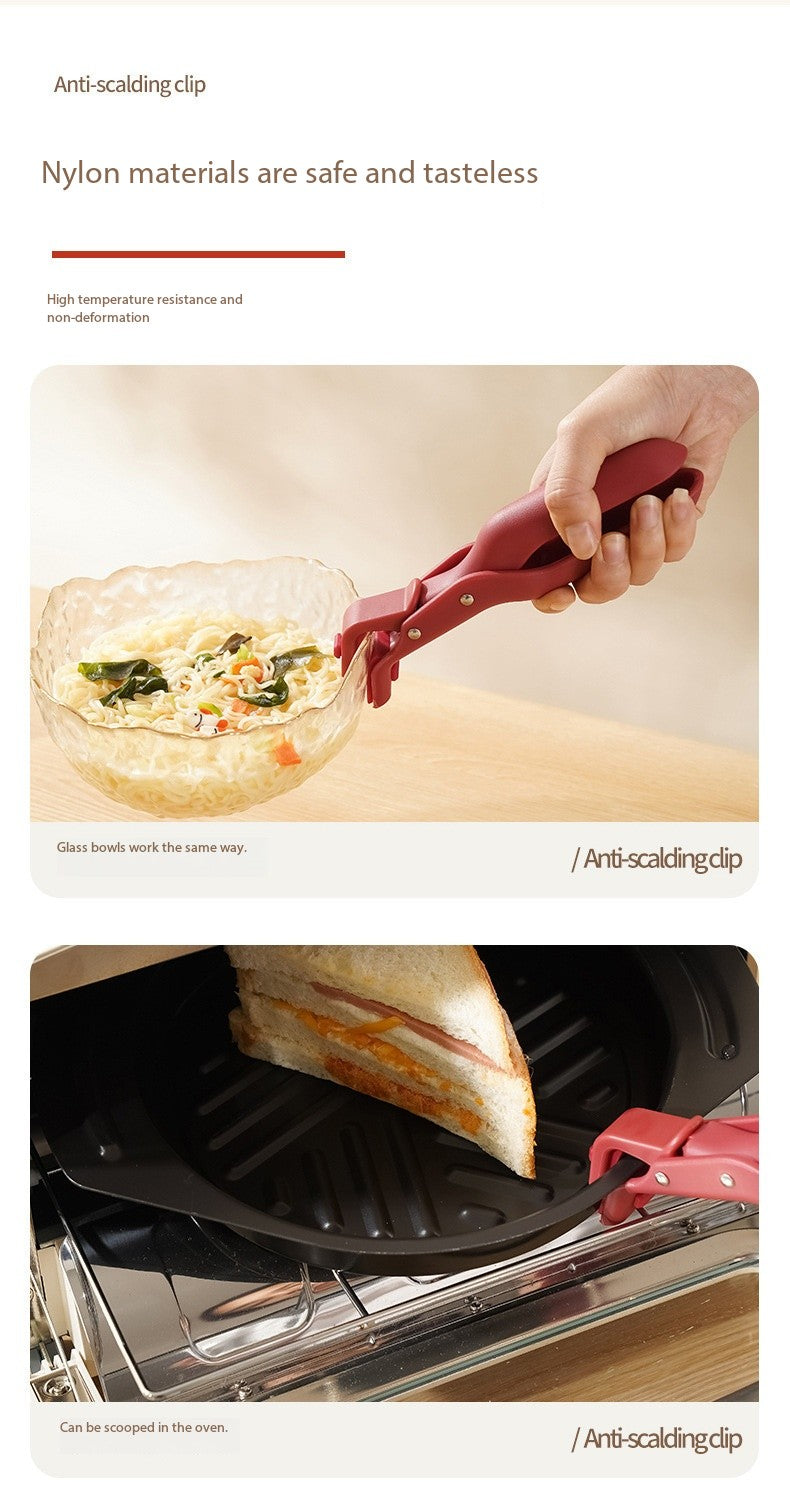 2 PCS Multi-Functional Anti-Scald Bowl Clip Hot Dish Plate Gripper Clips Tongs