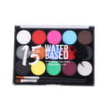 15 Water based colors painted body and face