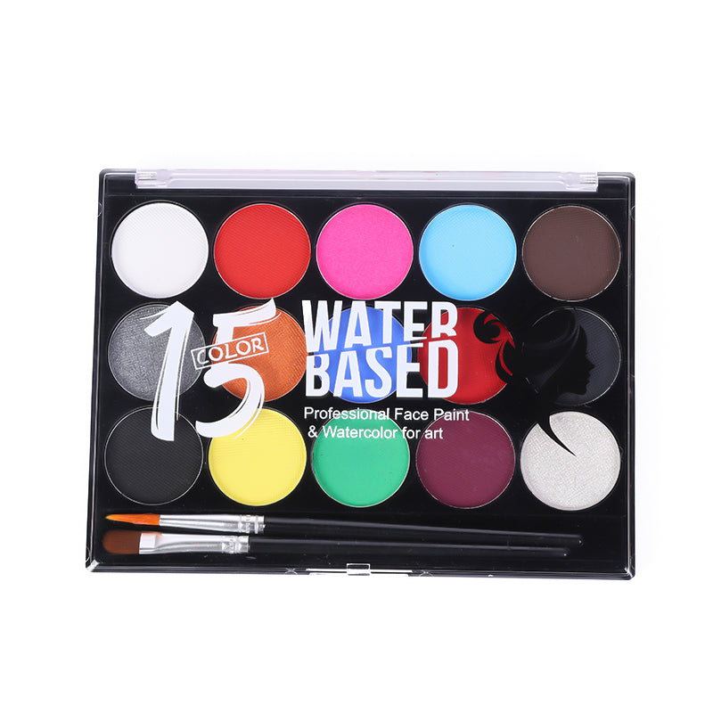 15 Water based colors painted body and face