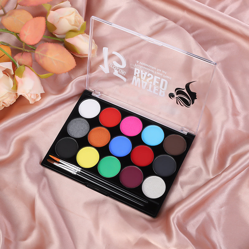 15 Water based colors painted body and face