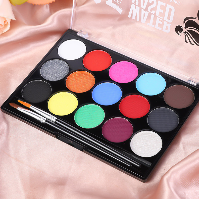 15 Water based colors painted body and face