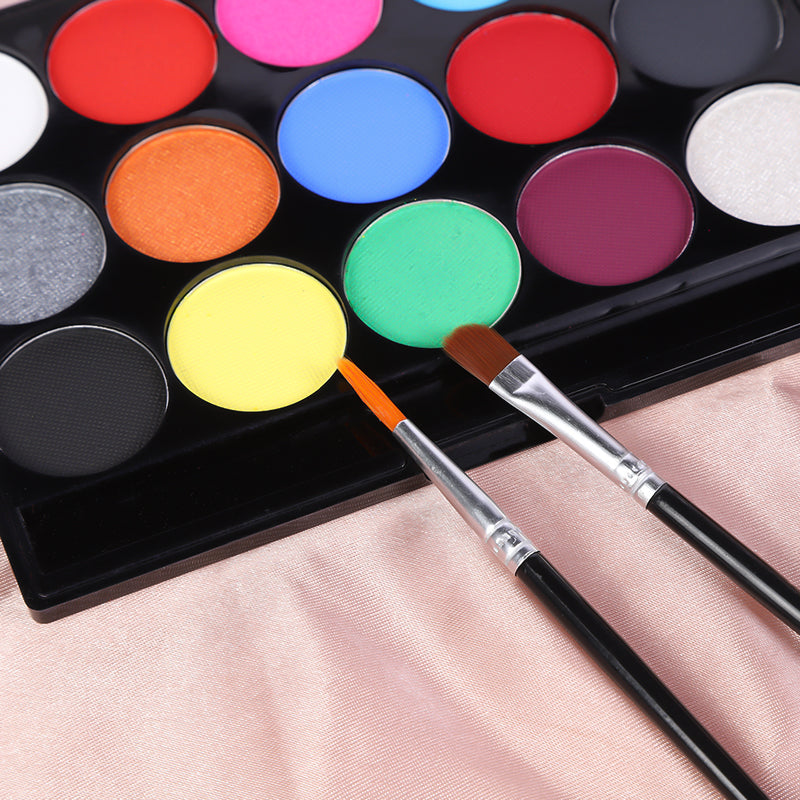 15 Water based colors painted body and face