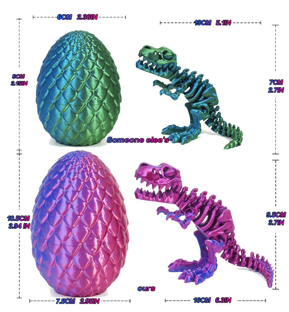 3D printed dinosaur eggs collectible figures